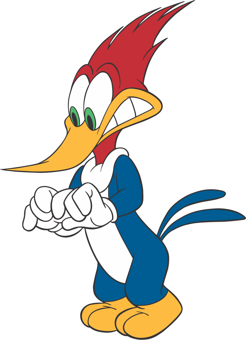 Animated Woodpecker Character PNG image