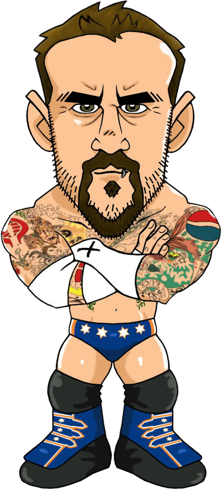 Animated Wrestler Cartoon Character PNG image