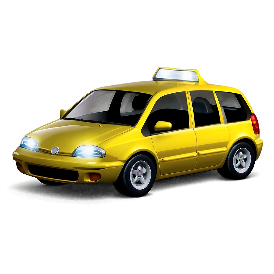 Animated Yellow Car Character Png 06292024 PNG image