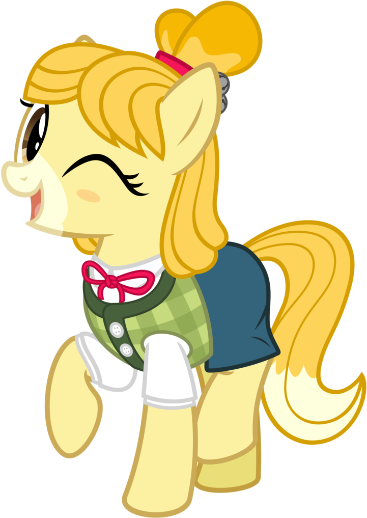 Animated Yellow Pony Character PNG image