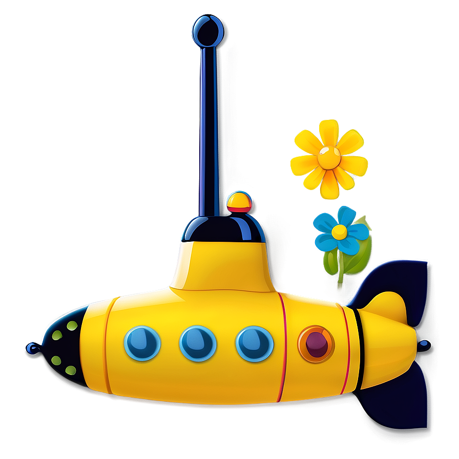 Animated Yellow Submarine Png 06292024 PNG image