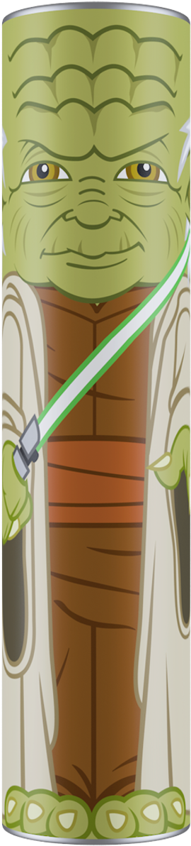 Animated Yoda With Lightsaber PNG image