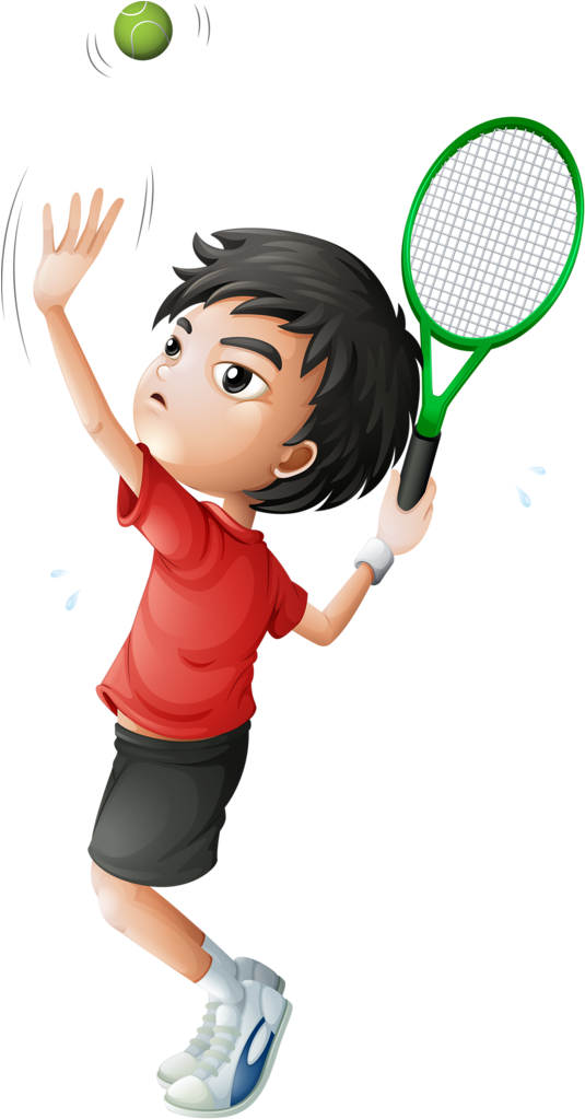 Animated Young Badminton Player PNG image