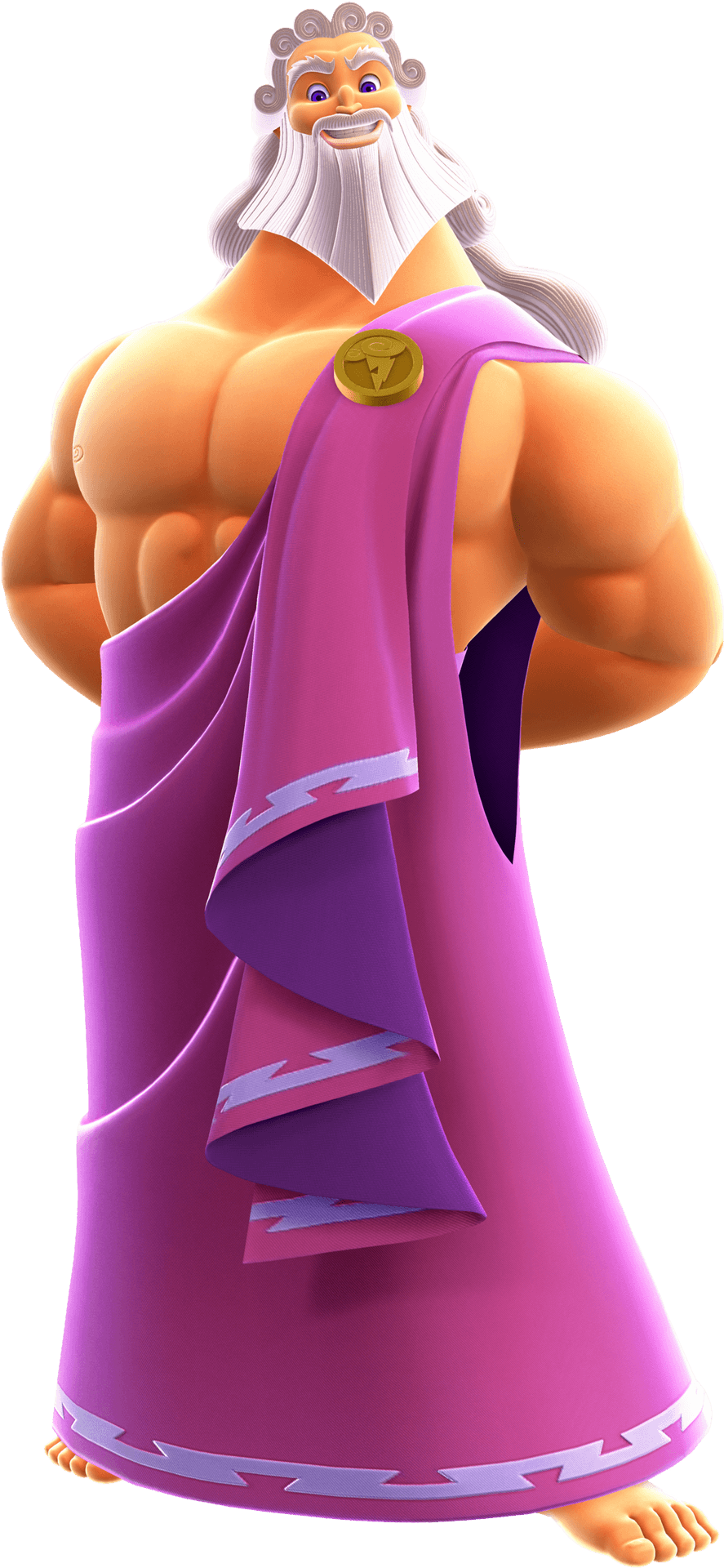 Animated Zeus Character Rendering PNG image