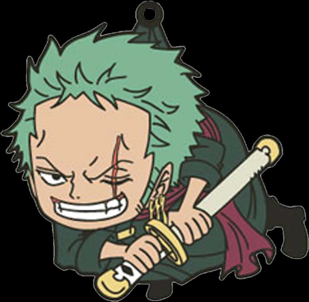 Animated Zoro With Sword.png PNG image