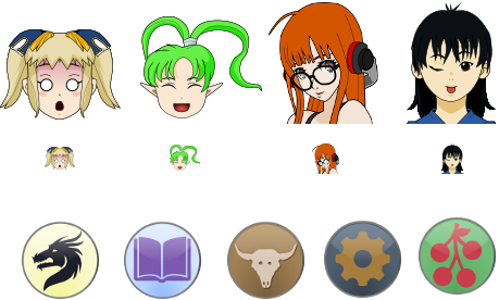 Anime_and_ Icons_ Collection PNG image