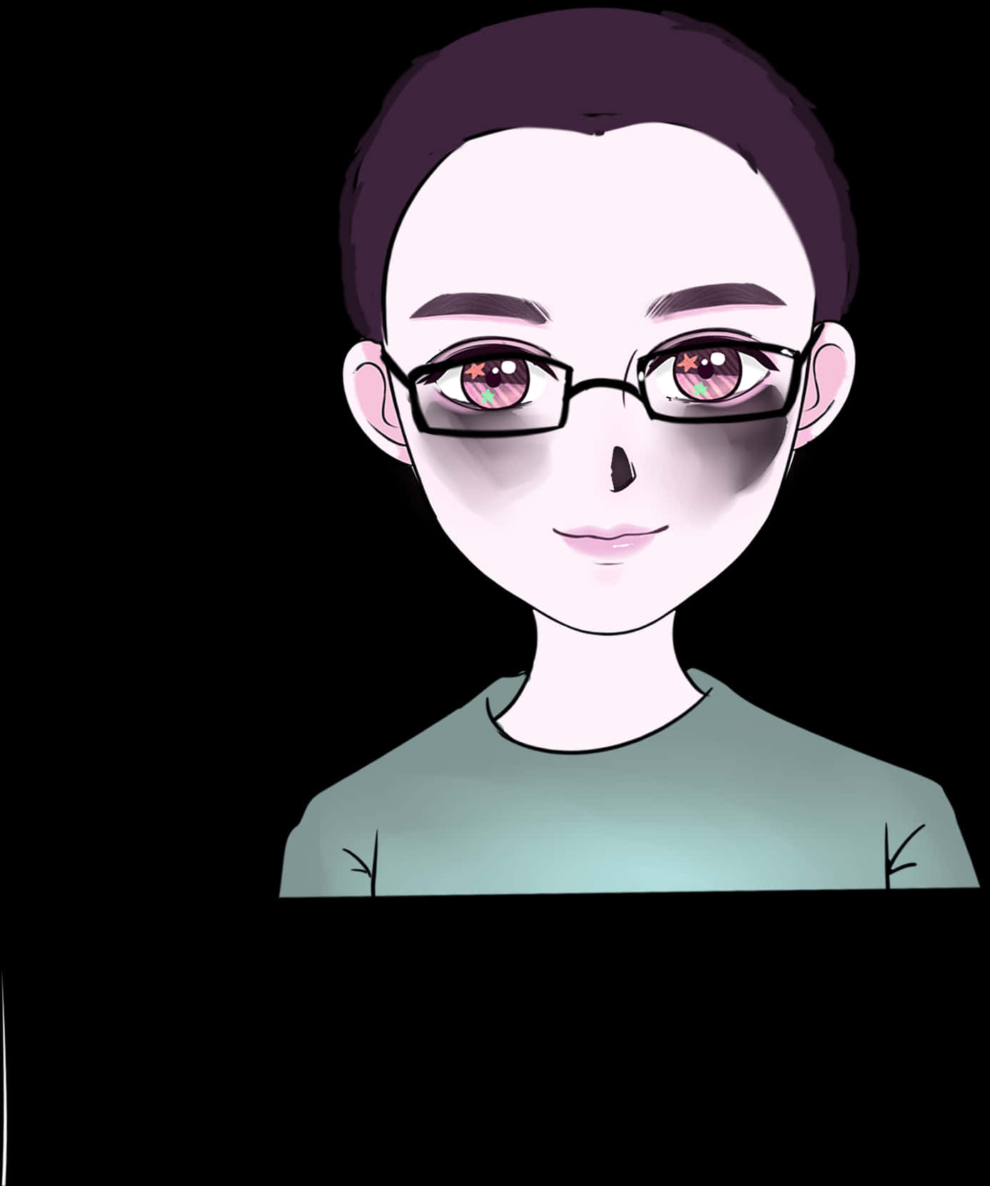 Anime Boy With Glasses PNG image