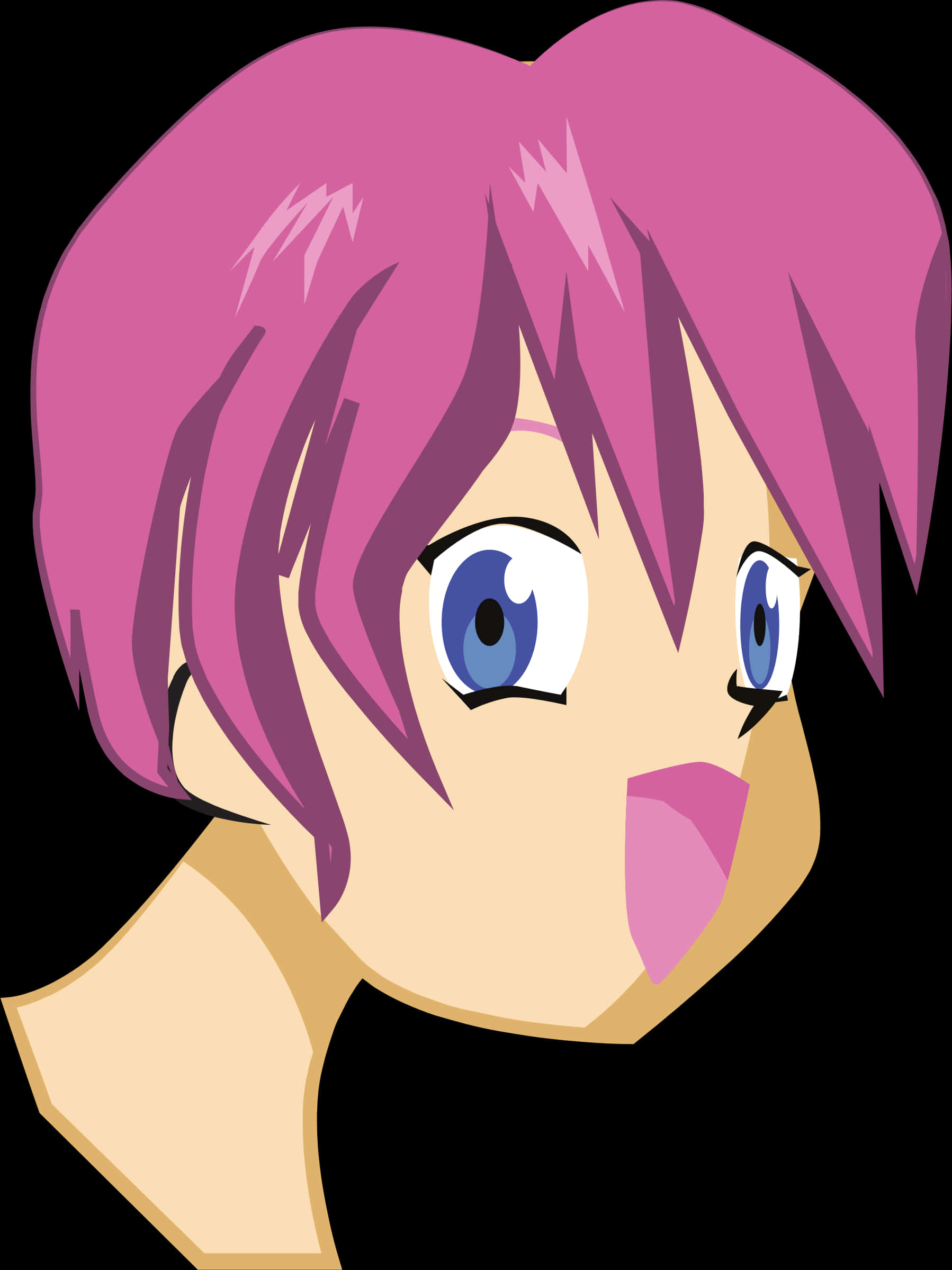 Anime Boy With Purple Hair PNG image