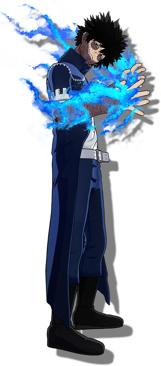 Anime Character Blue Energy Blast PNG image