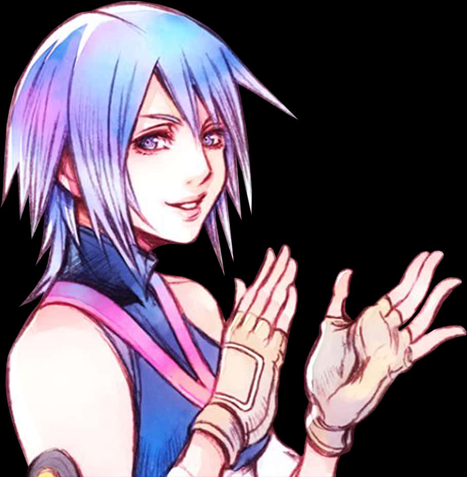 Anime Character Clapping Hands PNG image