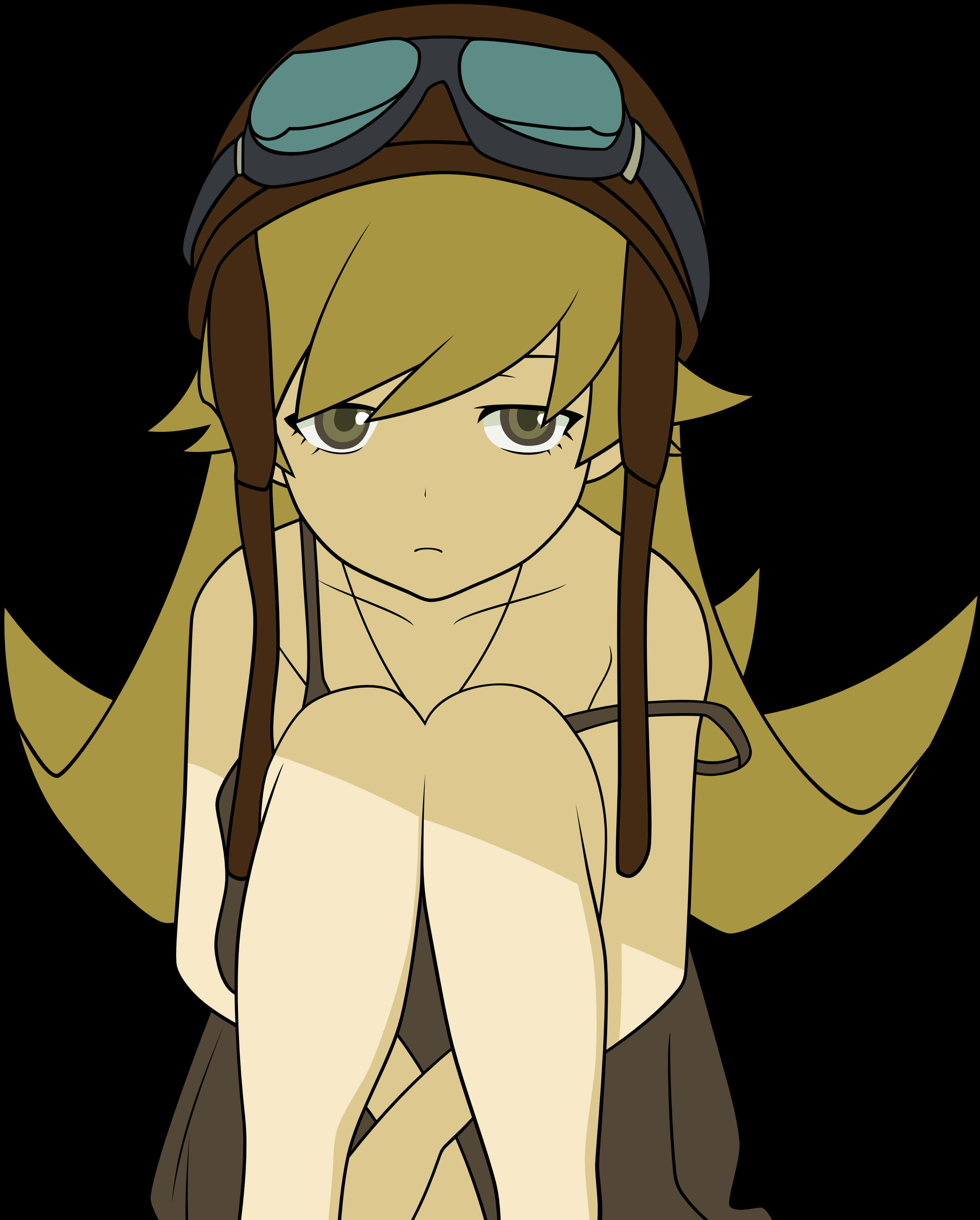 Anime Character Gogglesand Headphones PNG image