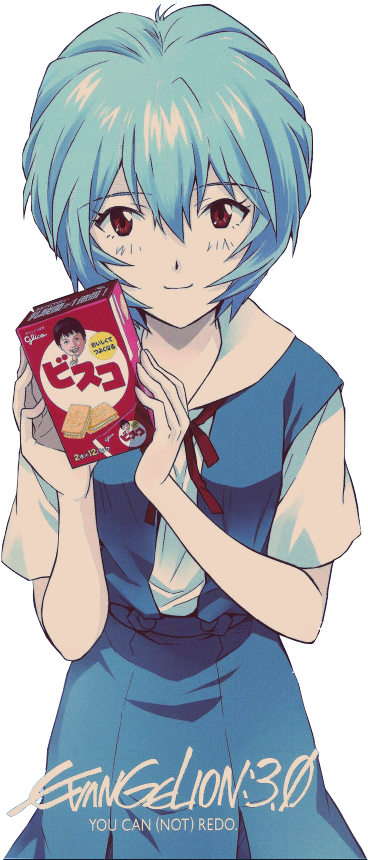 Anime Character Holding Product PNG image