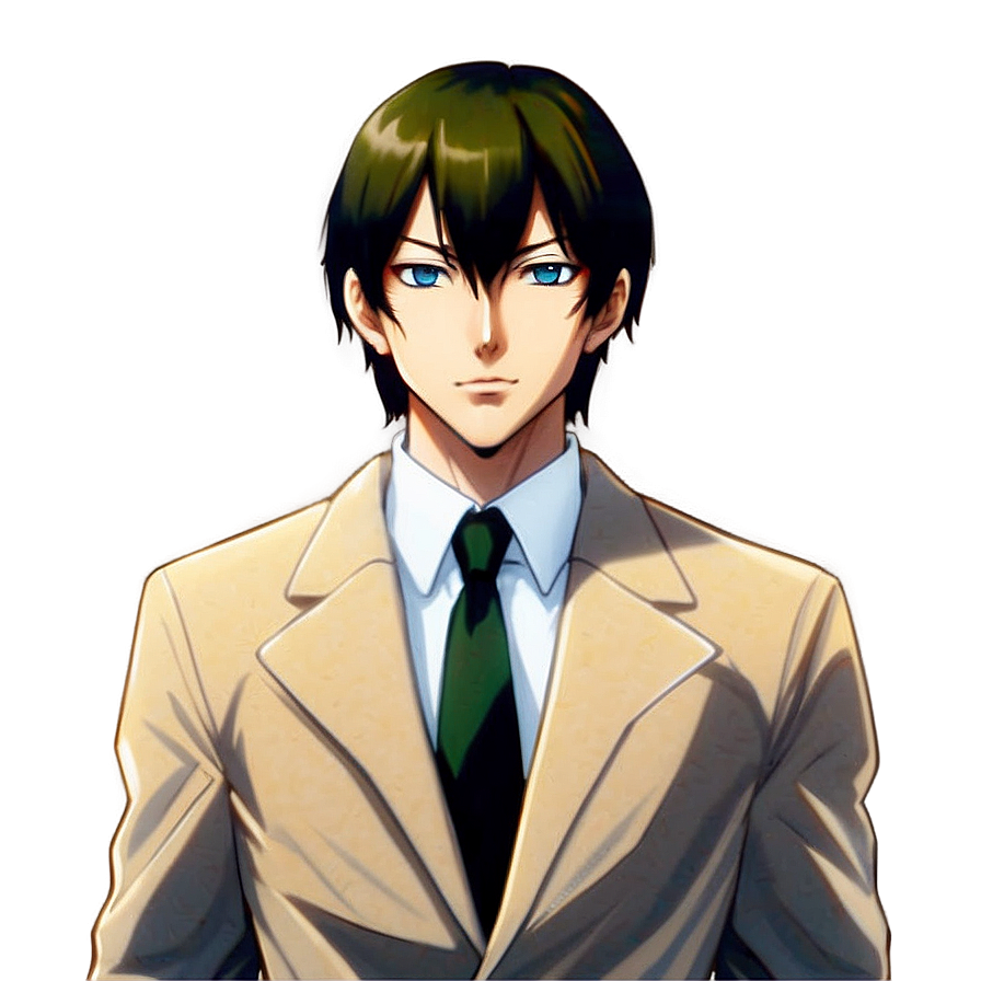 Anime Character In Formal Suit Png 11 PNG image