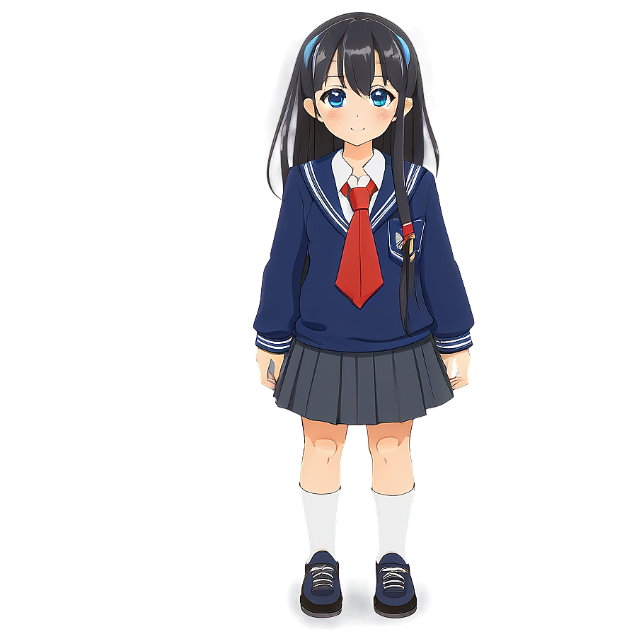 Anime Character In School Uniform Png 06252024 PNG image