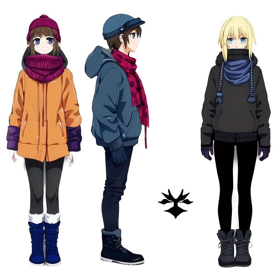 Anime Character In Winter Clothes Png 23 PNG image