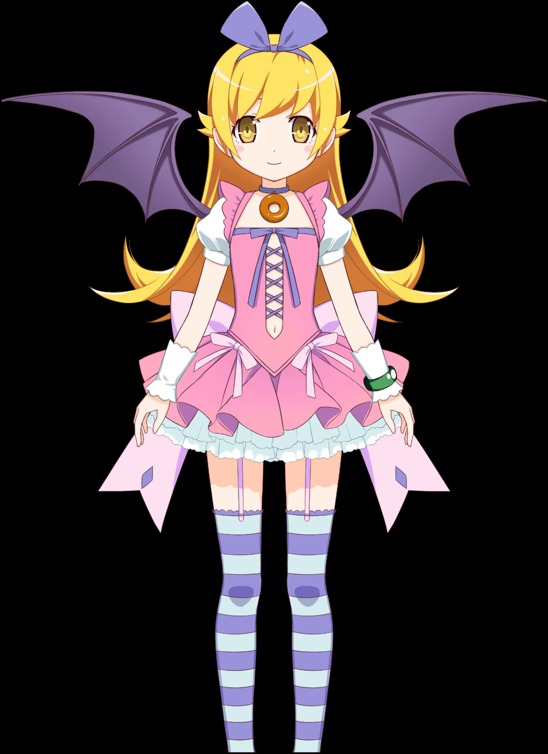 Anime Character Shinobuwith Wings PNG image