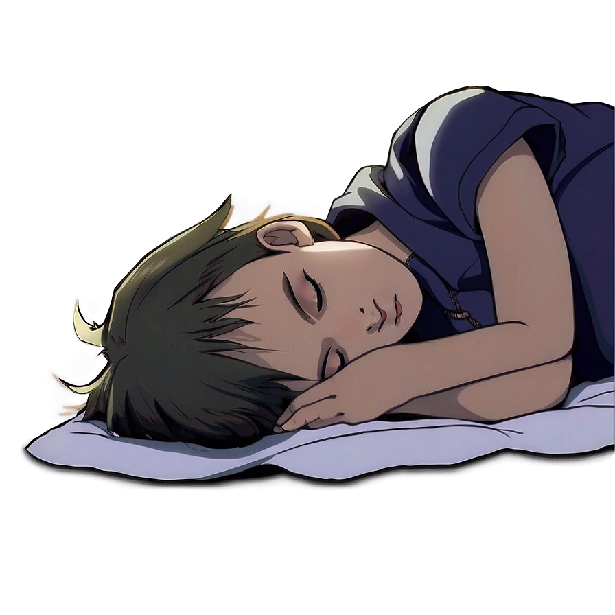 Anime Character Sleeping Peacefully Png 06252024 PNG image