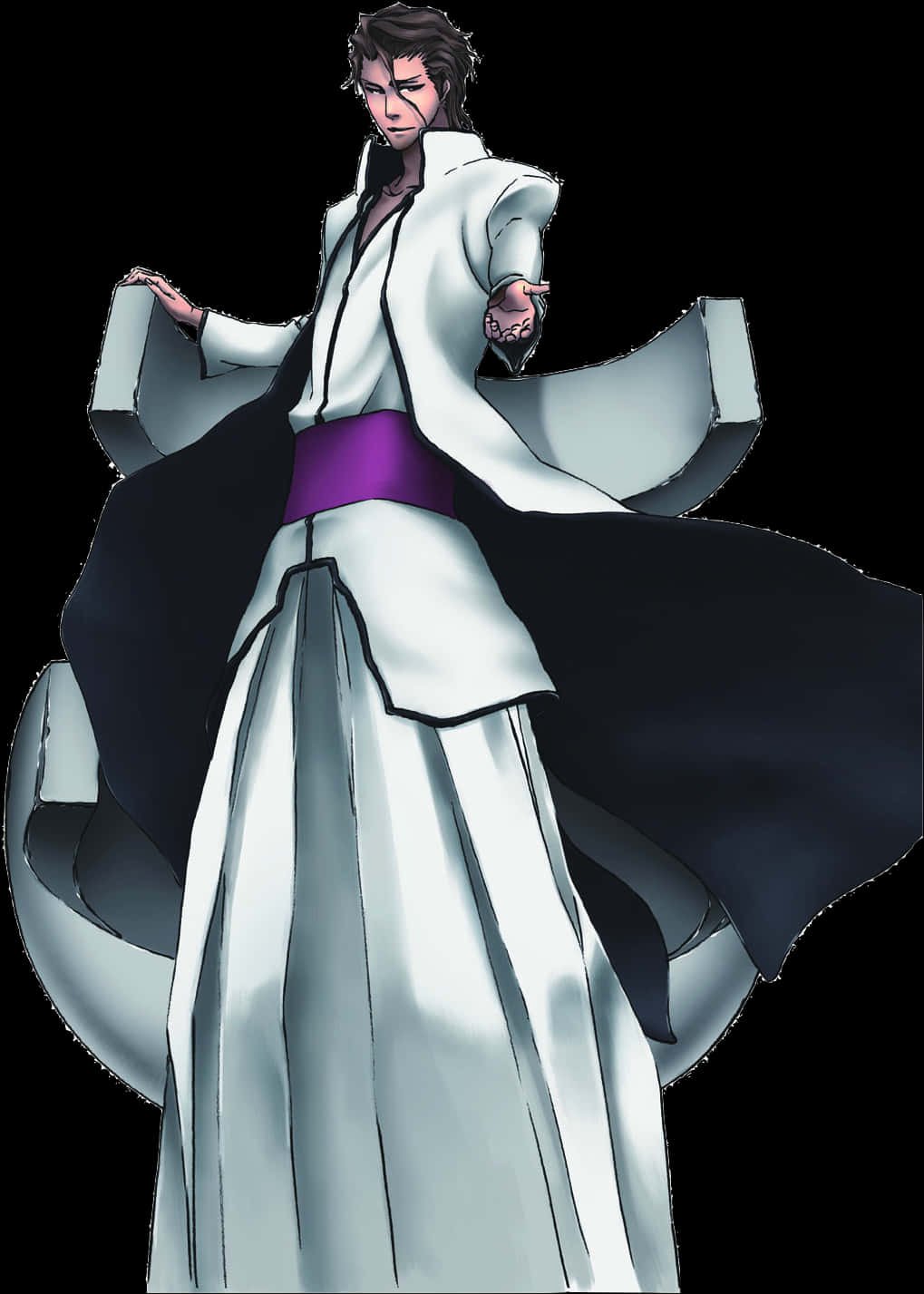 Anime Character White Coat Pose PNG image