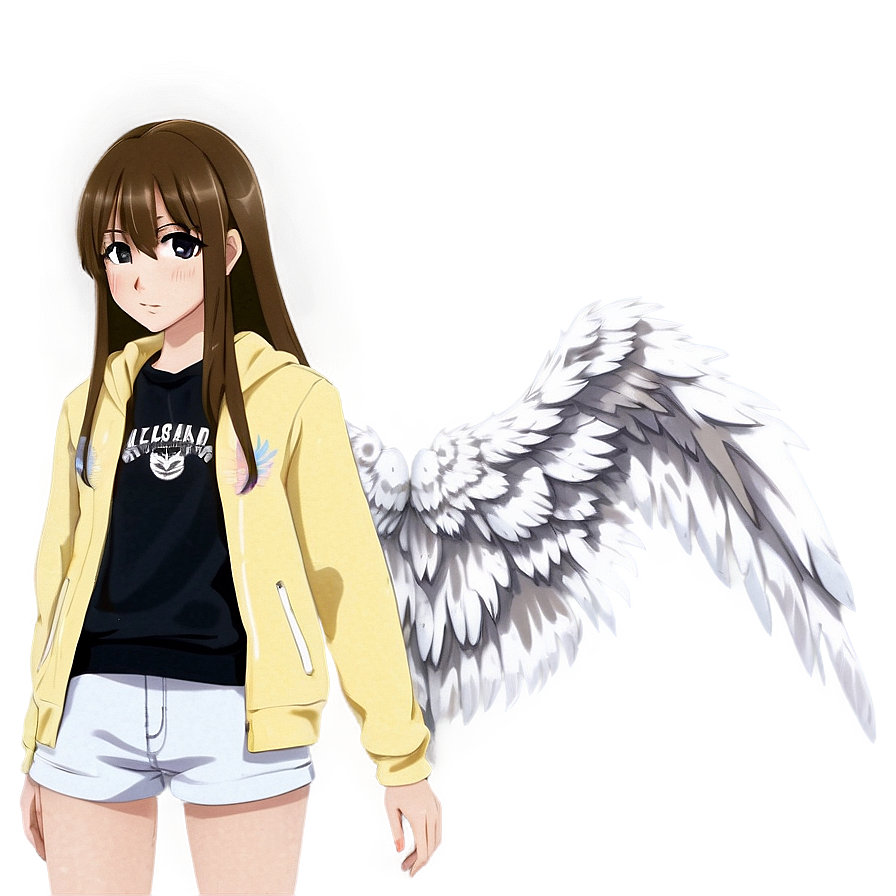 Anime Character With Angel Wings Png 16 PNG image