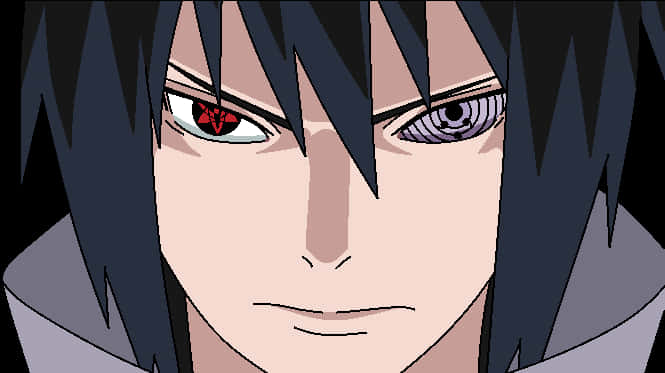 Anime Character With Rinneganand Sharingan Eyes PNG image