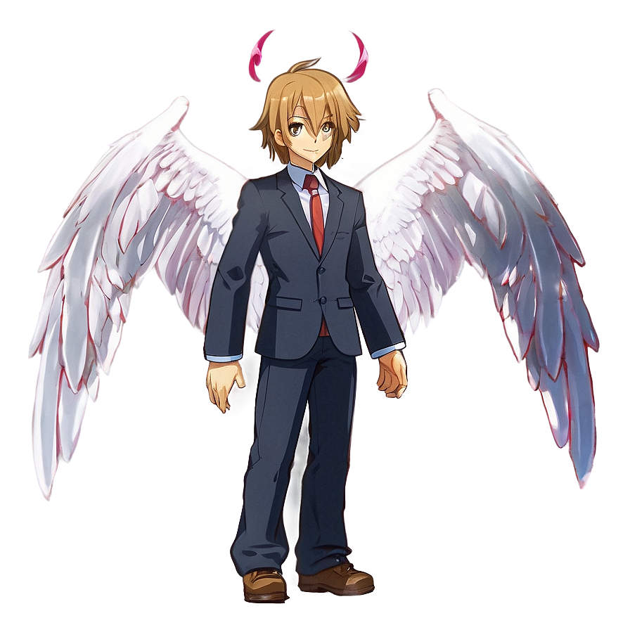 Anime Character With Wings Png Kbc65 PNG image