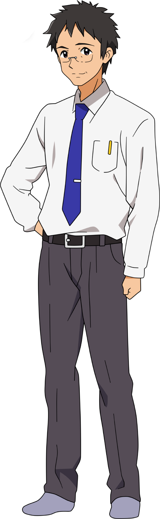 Anime Characterin School Uniform PNG image