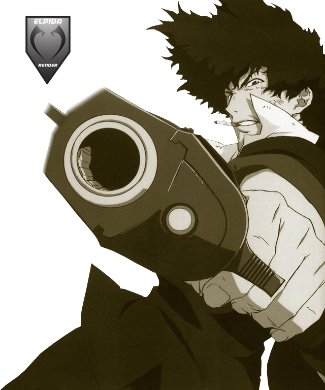 Anime Cowboy With Gun PNG image