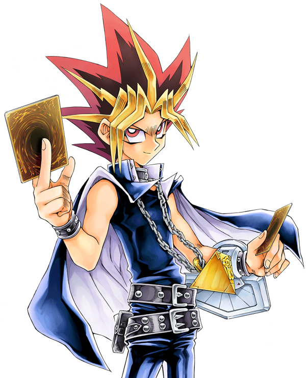 Anime Duelistwith Cards PNG image