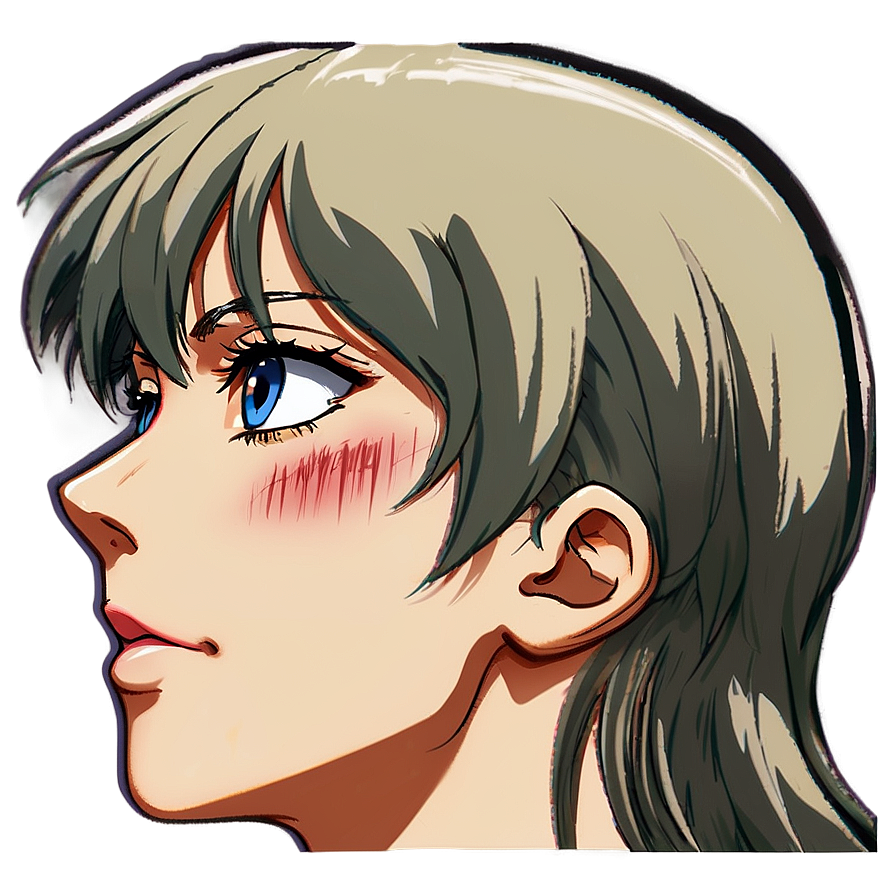 Anime Face Side View Png 21 PNG image