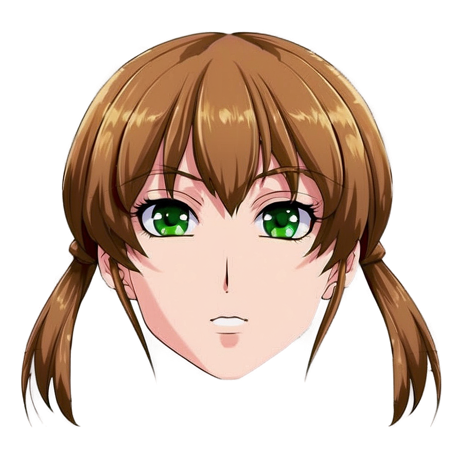 Anime Face With Green Eyes Png 06122024 PNG image