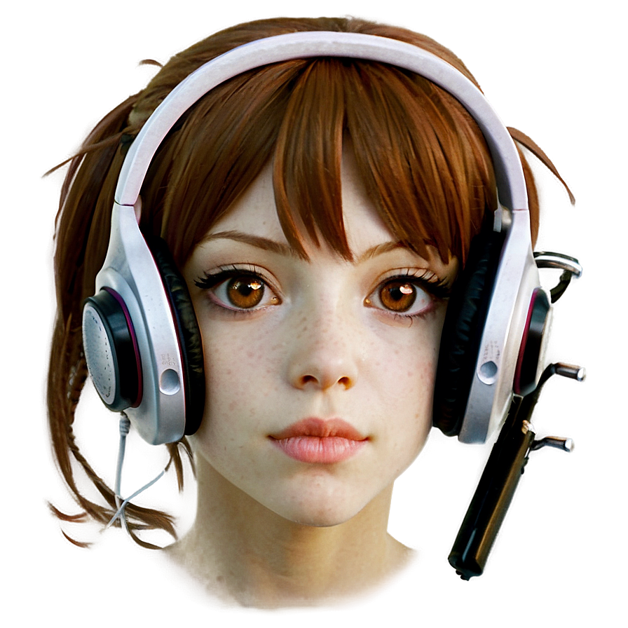 Anime Face With Headphones Png 65 PNG image