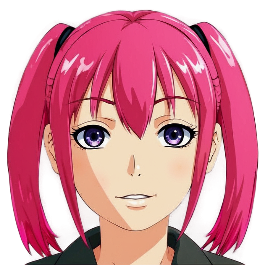 Anime Face With Pink Hair Png Xgk46 PNG image