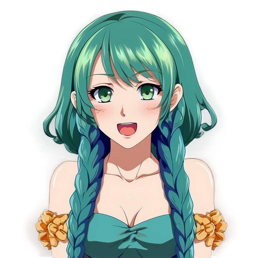 Anime Fan’s Choice: Green Haired Png Download Bhx PNG image