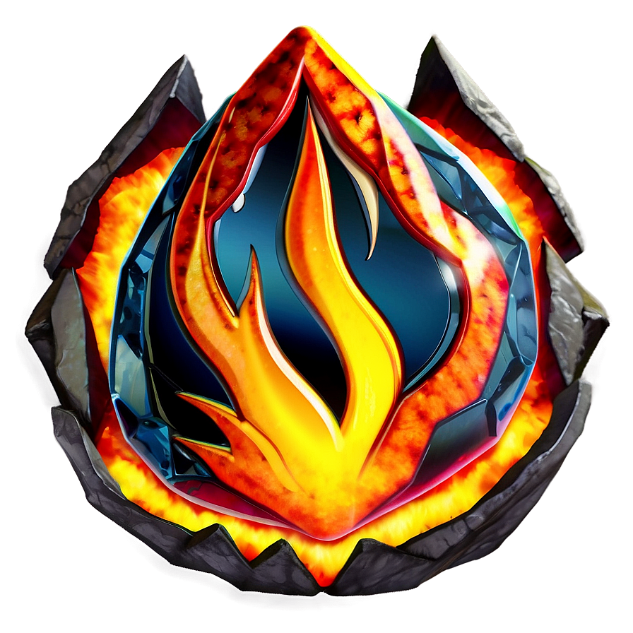 Anime Fire Crystal Png 38 PNG image