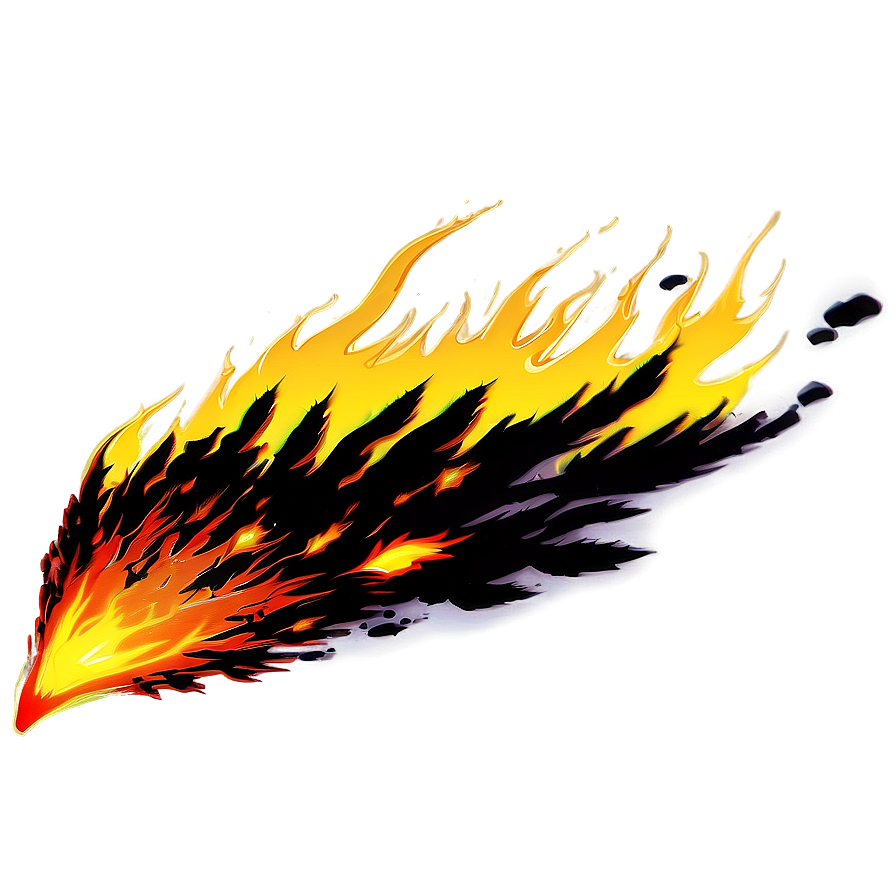 Anime Fire Explosion Art Png Kcv22 PNG image