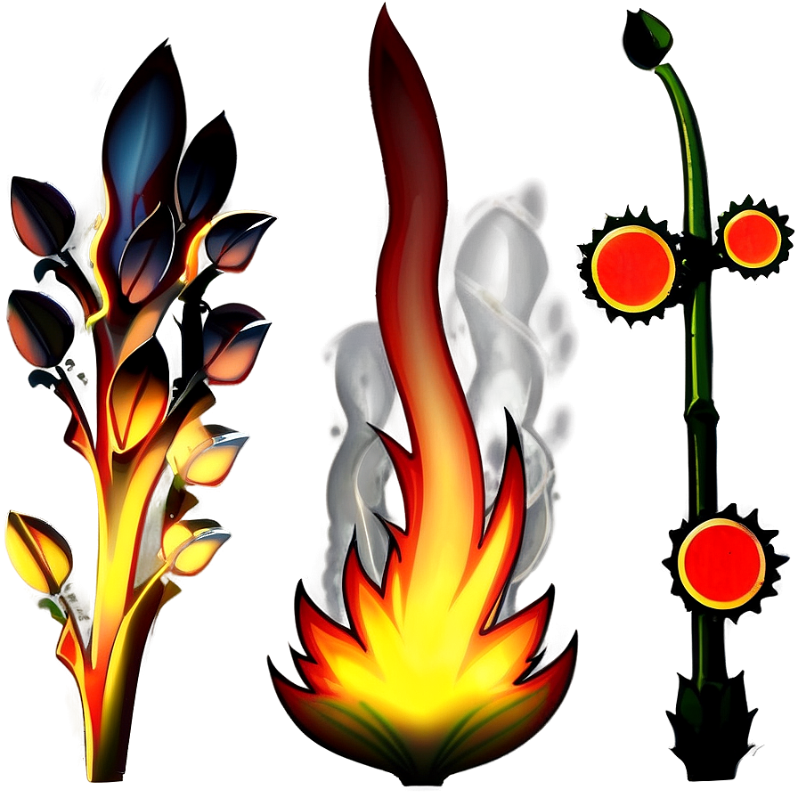 Anime Fire Flower Png 87 PNG image