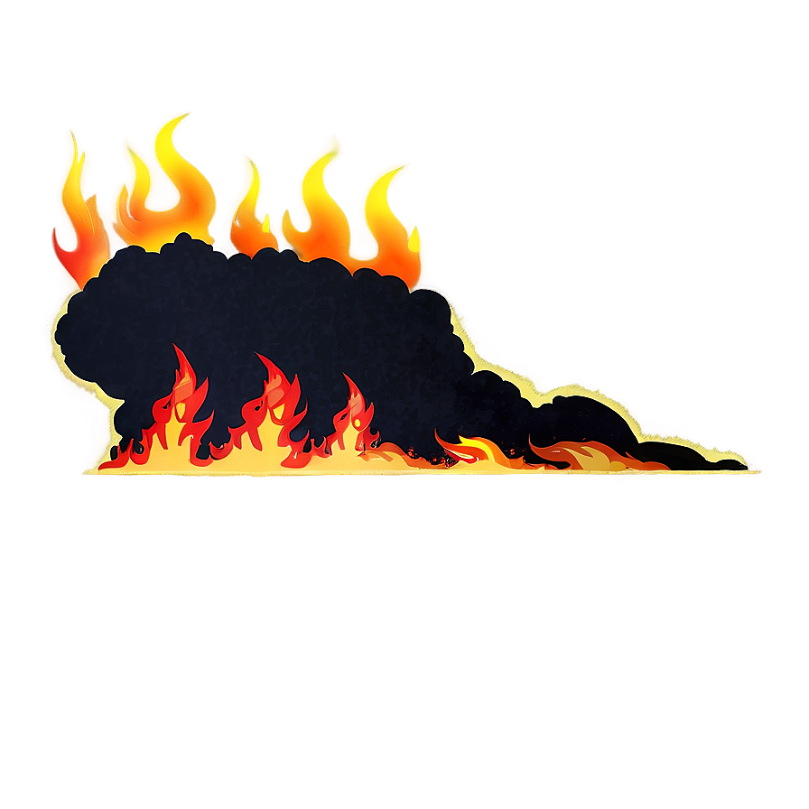 Anime Fire Landscape Png 06252024 PNG image