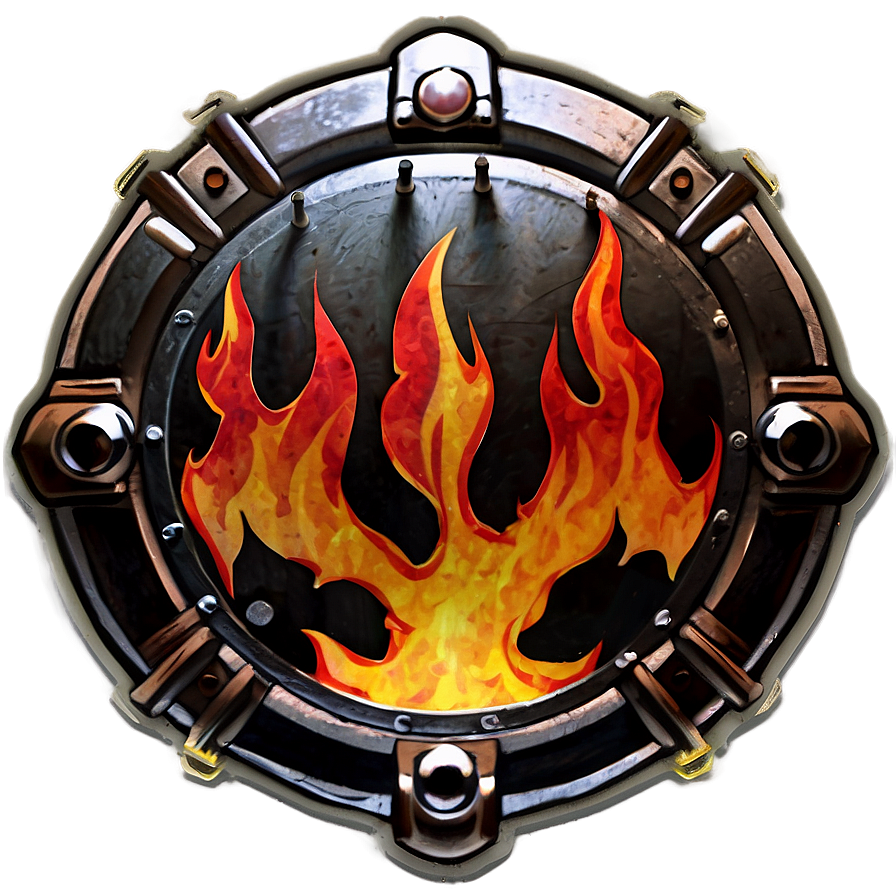 Anime Fire Shield Png 48 PNG image