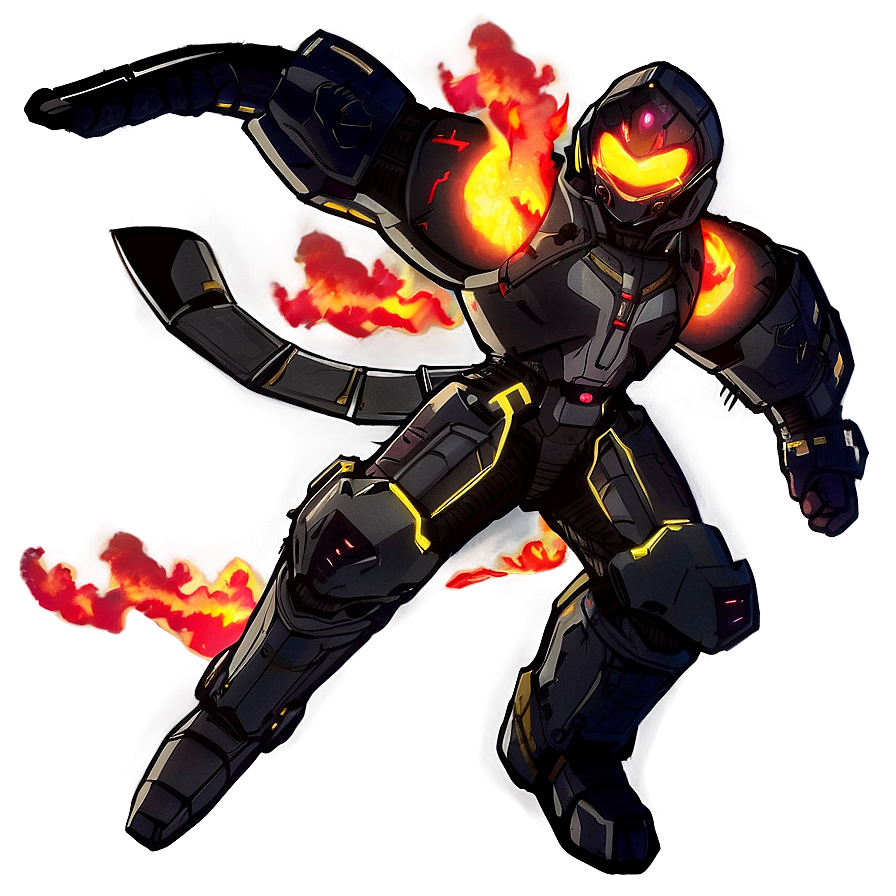 Anime Fire Warrior Png 06252024 PNG image