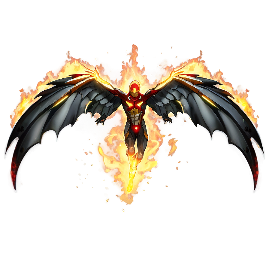 Anime Fire Wings Png Bgb86 PNG image