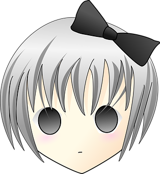 Anime Girl Avatar Graphic PNG image