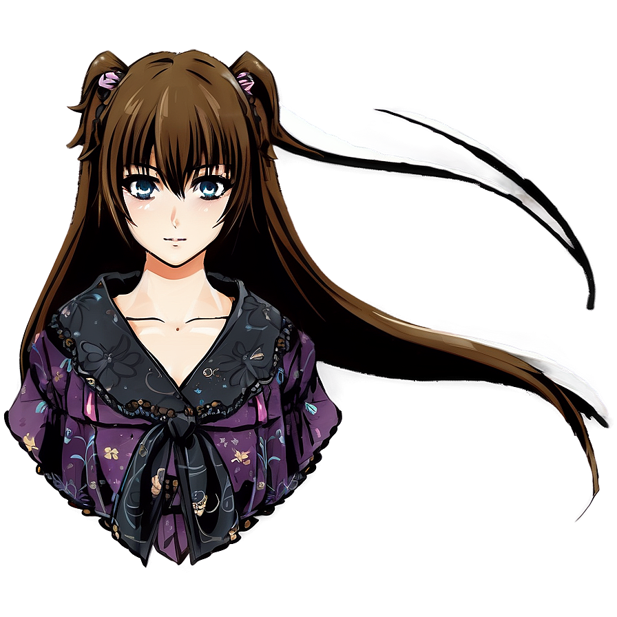 Anime Girl Hair Png Bjs PNG image