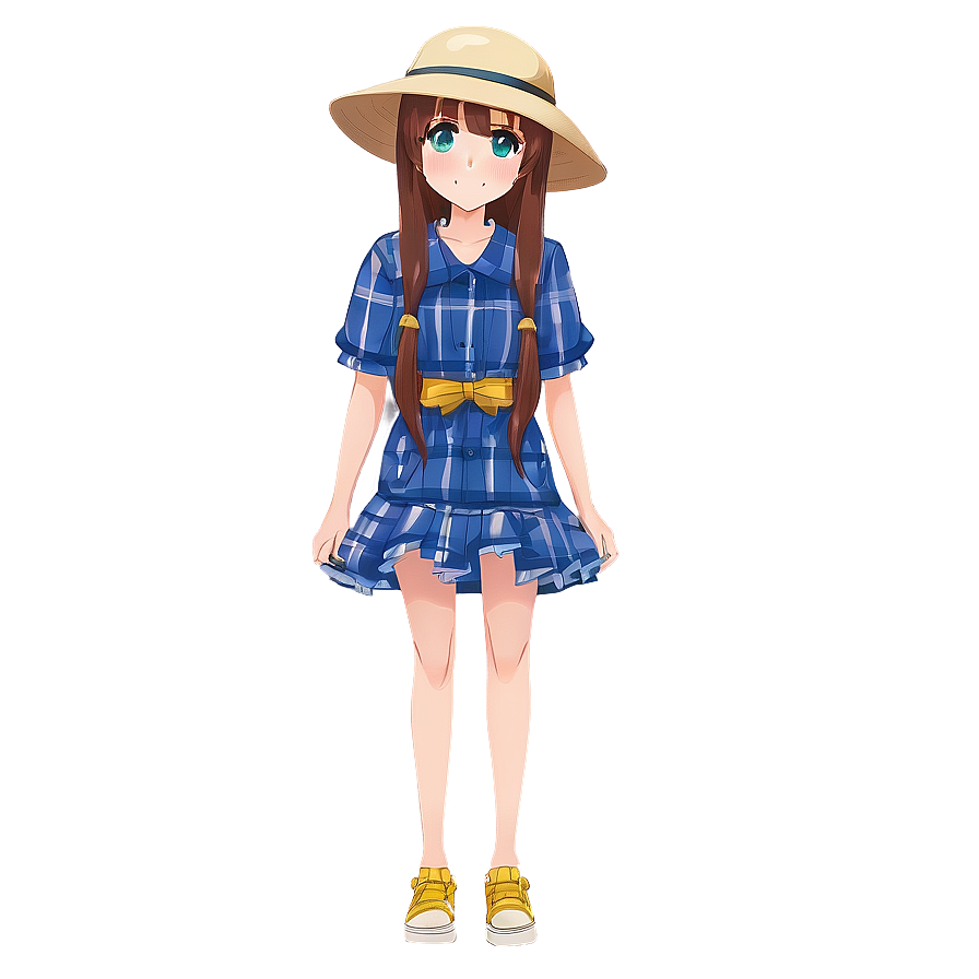Anime Girl In Summer Dress Png Pgo PNG image