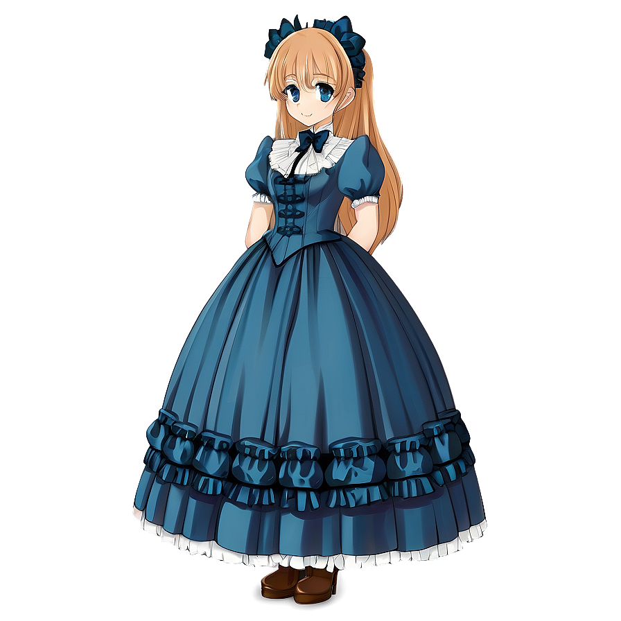 Anime Girl In Victorian Dress Png 05032024 PNG image