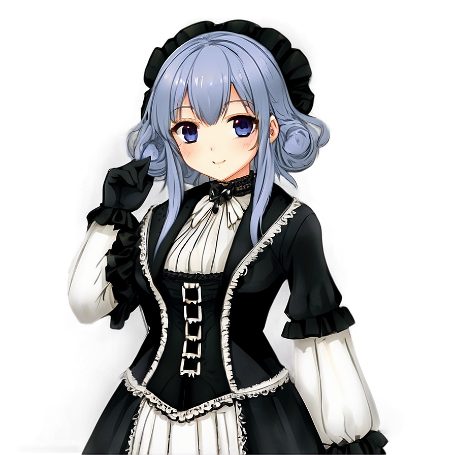 Anime Girl In Victorian Dress Png 05032024 PNG image