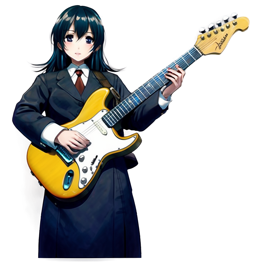 Anime Girl Playing Guitar Png Cdd PNG image