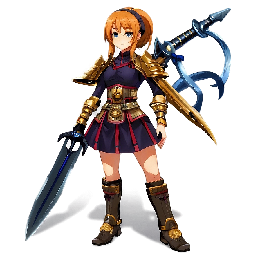 Anime Girl Warrior Png Jgn82 PNG image