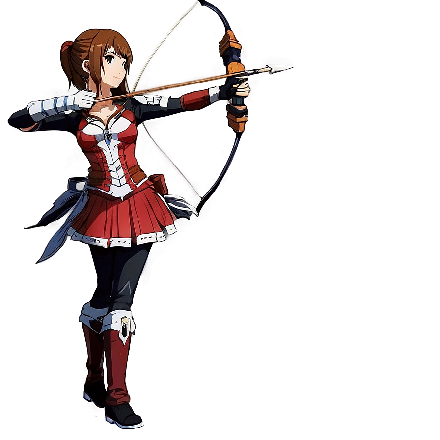 Anime Girl With Bow And Arrow Png Wqj99 PNG image