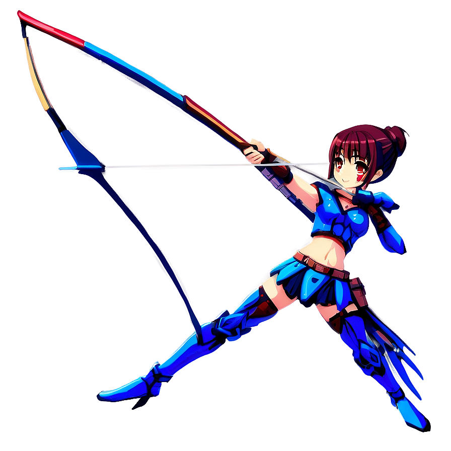 Anime Girl With Bow And Arrow Png Yfh19 PNG image