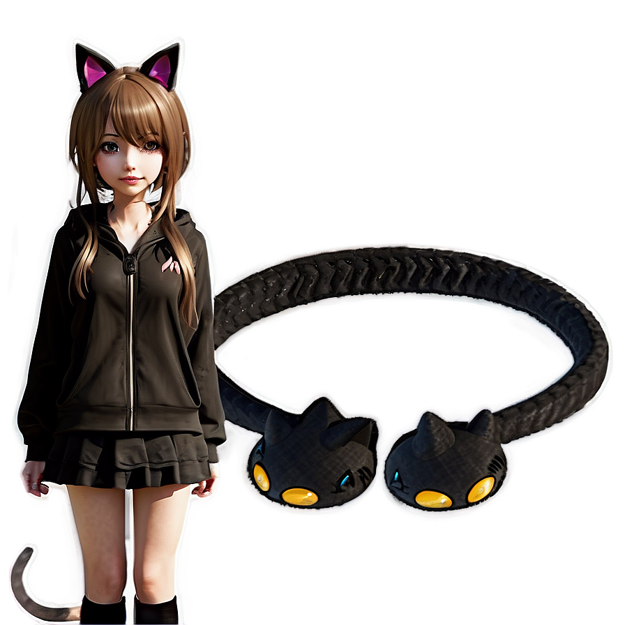Anime Girl With Cat Ears Png Hix96 PNG image